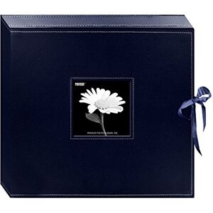 Pioneer 13 x 14.5-inch Sewn Leatherette D-Ring Scrapbook Box, Navy Blue Pioneer 13 x 14.5-inch Sewn Leatherette D-Ring Scrapbook Box, Navy Blue
