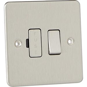 Knightsbridge FP6300BC FPAV6300BC Flat Plate 13A Switched Fused Spur Unit-Brushed Chrome Knightsbridge FP6300BC FPAV6300BC Flat Plate 13A Switched Fused Spur Unit-Brushed Chrome