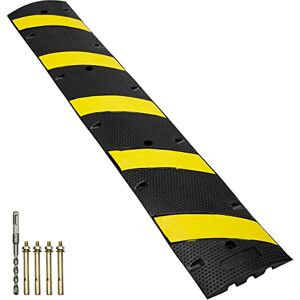 VEVOR 6 ft/72'' Rubber Speed Hump, 2 Channel, 22000 lbs Load Capacity Heavy Duty Traffic Speed Bump, with High Reflective Yellow Strip 4 Expansion Screws and 1 Drill, for Asphalt Concrete Gravel Roads VEVOR 6 ft/72'' Rubber Speed Hump, 2 Channel, 22000 lbs Load Capacity Heavy Duty Traffic Speed Bump, with High Reflective Yellow Strip 4 Expansion Screws and 1 Drill, for Asphalt Concrete Gravel Roads