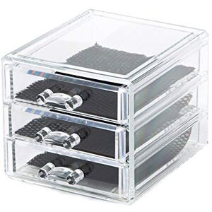 Compactor 3 Drawer Jewellery and Makeup Organiser, Transparent Compactor 3 Drawer Jewellery and Makeup Organiser, Transparent
