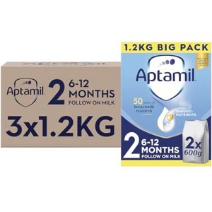 Aptamil 2 Follow On Baby Milk Powder, 6-12 Months, 1.2K (Pack of 3) Aptamil 2 Follow On Baby Milk Powder, 6-12 Months, 1.2K (Pack of 3)