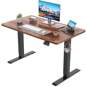 JUMMICO Electric Standing Desk, 100 x 60 cm Home Office Height Adjustable Desk, Computer Lift Table with Smart Panel & Memory Function, Brown JUMMICO Electric Standing Desk, 100 x 60 cm Home Office Height Adjustable Desk, Computer Lift Table with Smart Panel & Memory Function, Brown