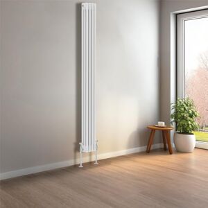 NRG 1800 x 200 mm Gloss White Vertical Traditional Column Cast Iron Style Radiator Central Heating Radiator Perfect for Bathrooms, Kitchen, Living Room Triple Panel NRG 1800 x 200 mm Gloss White Vertical Traditional Column Cast Iron Style Radiator Central Heating Radiator Perfect for Bathrooms, Kitchen, Living Room Triple Panel