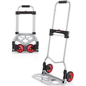 COOCHEER Sack Truck, Aluminium Transport Trolley, Foldable, Maximum Load 120 kg, 2 Wheels, with Telescopic Aluminium Handle for Industry and Household COOCHEER Sack Truck, Aluminium Transport Trolley, Foldable, Maximum Load 120 kg, 2 Wheels, with Telescopic Aluminium Handle for Industry and Household