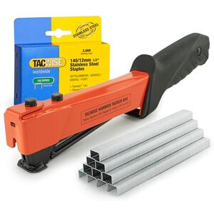 Tacwise 1262 A54 Heavy Duty Hammer Tacker with 2000 140/12mm Staples, Uses Type 140 / 6 12 mm Staples Tacwise 1262 A54 Heavy Duty Hammer Tacker with 2000 140/12mm Staples, Uses Type 140 / 6 12 mm Staples