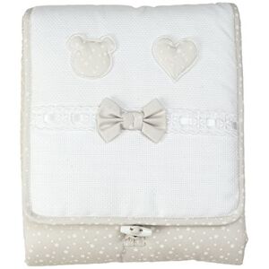 FILET - Baby Changing Bag I Soft and Hygienic Terry Cotton 100% Cotton Made in Italy I for Babies White and Beige FILET - Baby Changing Bag I Soft and Hygienic Terry Cotton 100% Cotton Made in Italy I for Babies White and Beige