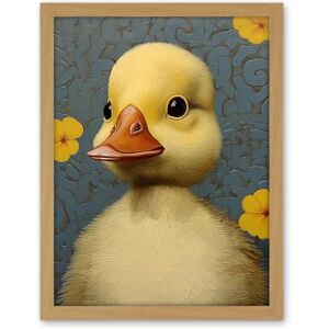 Artery8 Duckling with Flowers Oil Painting Kids Bedroom Baby Nursery Duck Artwork Framed Wall Art Print 18X24 Inch Artery8 Duckling with Flowers Oil Painting Kids Bedroom Baby Nursery Duck Artwork Framed Wall Art Print 18X24 Inch