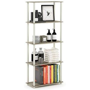 Furinno Toolless Shelves, Wood, Sonoma Oak/White, one size Furinno Toolless Shelves, Wood, Sonoma Oak/White, one size