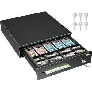 Tera 16" Cash Register Drawer Auto Open 42 x 40.5 x 10.4 cm with 5 Bill 8 Coin Cash Tray 6 Keys Removable Coin Compartment Key-Lock 24V RJ12 Interface Media Slot for POS System Shop Business 4042G Tera 16" Cash Register Drawer Auto Open 42 x 40.5 x 10.4 cm with 5 Bill 8 Coin Cash Tray 6 Keys Removable Coin Compartment Key-Lock 24V RJ12 Interface Media Slot for POS System Shop Business 4042G