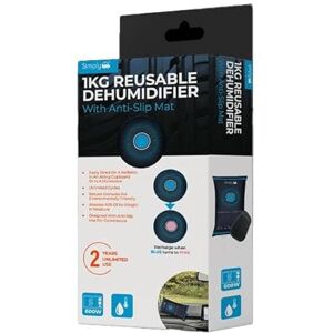 Simply Auto DEH005 Reusable Car Dehumidifier with Anti-Slip Mat- Quick Drying suitable for Microwaving, Strong Absorption up to 40% of Weight in moisture, Eco-Friendly Granules, Unlimited Cycles (1kg) Simply Auto DEH005 Reusable Car Dehumidifier with Anti-Slip Mat- Quick Drying suitable for Microwaving, Strong Absorption up to 40% of Weight in moisture, Eco-Friendly Granules, Unlimited Cycles (1kg)
