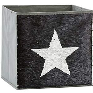 LOVE !T STORE !T Storage Box for Children, Cardboard Fleece Sequins, Star, 32x32x32 cm LOVE !T STORE !T Storage Box for Children, Cardboard Fleece Sequins, Star, 32x32x32 cm