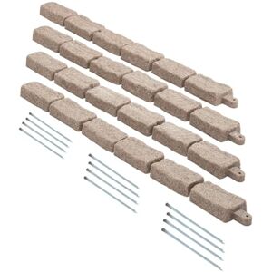 VEVOR Faux Stone Landscape Edging, 46.4 x 2.2 in Realistic Lawn Edging, Flexible Brick-Sized Garden Edging Border with Anchoring Spikes, Fade-Resistant Yard Edging for Driveways Walkway Brown VEVOR Faux Stone Landscape Edging, 46.4 x 2.2 in Realistic Lawn Edging, Flexible Brick-Sized Garden Edging Border with Anchoring Spikes, Fade-Resistant Yard Edging for Driveways Walkway Brown