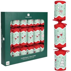 Talking Tables 6 x Eco-Friendly Handmade Christmas Crackers with Reusable Culinary Gifts, Scrolls, Jokes, Paper Hats Sustainable Xmas Table Decorations, Red and Green PLASTIC FREE 12inches Talking Tables 6 x Eco-Friendly Handmade Christmas Crackers with Reusable Culinary Gifts, Scrolls, Jokes, Paper Hats Sustainable Xmas Table Decorations, Red and Green PLASTIC FREE 12inches