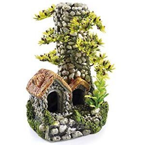 CLASSIC Cobbled Chimney Aquarium Ornament 150 x 150 x 200 mm Hand-Painted Non-Toxic Resin Decoration for Freshwater Tanks CLASSIC Cobbled Chimney Aquarium Ornament 150 x 150 x 200 mm Hand-Painted Non-Toxic Resin Decoration for Freshwater Tanks