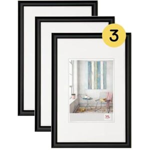 walther design Picture Frame Black 40 x 50 cm 3-Pack, Trendstyle Plastic Frame KP050B3 walther design Picture Frame Black 40 x 50 cm 3-Pack, Trendstyle Plastic Frame KP050B3