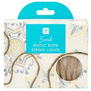Talking Tables Rustic Rope String Lights Battery Operated Fairy Lights Perfect for Indoor Use 3 Metres Talking Tables Rustic Rope String Lights Battery Operated Fairy Lights Perfect for Indoor Use 3 Metres