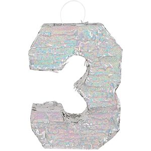 Boland Numbers Pinata Size 40 x 28 x 8 cm Holographic Number Silver Anniversary Birthday Decoration Party Game Boland Numbers Pinata Size 40 x 28 x 8 cm Holographic Number Silver Anniversary Birthday Decoration Party Game