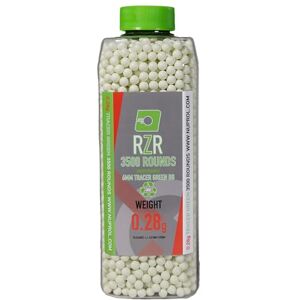 Nuprol RZR Biodegradable Tracer Airsoft BBs 0.28g (3500R), Green Nuprol RZR Biodegradable Tracer Airsoft BBs 0.28g (3500R), Green