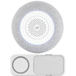 REV Orchestra Radio Bell Set Sockets Gong, 58 Melodies, 4-Level Volume Control, Optical Signal, 150 m Range, with Battery REV Orchestra Radio Bell Set Sockets Gong, 58 Melodies, 4-Level Volume Control, Optical Signal, 150 m Range, with Battery