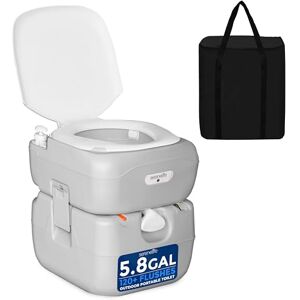 SereneLife Portable Toilet – 22L Camping Toilet, Leak-Proof Cassette Porta Potty with CHH Piston, Upgrade Waste Tank for RV, Indoor/Outdoor Use, White SereneLife Portable Toilet – 22L Camping Toilet, Leak-Proof Cassette Porta Potty with CHH Piston, Upgrade Waste Tank for RV, Indoor/Outdoor Use, White