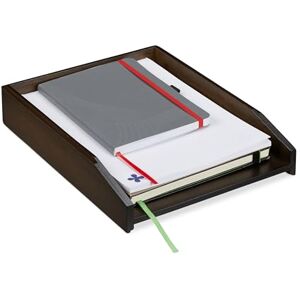 Relaxdays Stacking Letter Rack, DIN A4, Office Desk Organiser, Bamboo Stand, HWD: 6 x 25 x 33 cm, Brown Relaxdays Stacking Letter Rack, DIN A4, Office Desk Organiser, Bamboo Stand, HWD: 6 x 25 x 33 cm, Brown