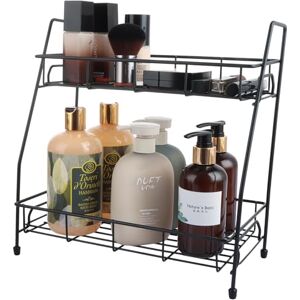 ASelected 2 Tier Spice Racks Organiser Free Standing for Kitchen Counter,Bathroom Organizer Storage Rack Cosmetic Organizer Rack, Black ASelected 2 Tier Spice Racks Organiser Free Standing for Kitchen Counter,Bathroom Organizer Storage Rack Cosmetic Organizer Rack, Black