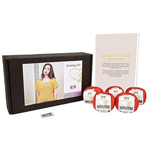 DesignEtte Spider’s Web Women’s Knitting Kit 100 Percent Egyptian Cotton Wool Yarn Bowls and Pattern Beginners Starter Pack Box 50g≈127m/5ply, Carrot, L DesignEtte Spider’s Web Women’s Knitting Kit 100 Percent Egyptian Cotton Wool Yarn Bowls and Pattern Beginners Starter Pack Box 50g≈127m/5ply, Carrot, L