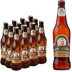 Westons Henry Vintage Glass Bottles, 8.2% ABV 12 x 500ml Multipack Refreshing Medium Dry Sparkling Cider Slowly Matured in Oak Vats for a Smooth & Rounded Flavour Westons Henry Vintage Glass Bottles, 8.2% ABV 12 x 500ml Multipack Refreshing Medium Dry Sparkling Cider Slowly Matured in Oak Vats for a Smooth & Rounded Flavour
