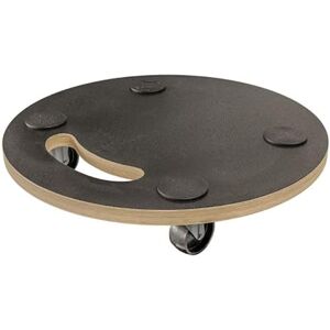 Amig Load Platform with Wheels Round Rolling Stand 4 Non-slip Pads Ø30 cm Max Load: 100 kg 4 Wheels: 2 with Brake Plywood FSC Certified Black Amig Load Platform with Wheels Round Rolling Stand 4 Non-slip Pads Ø30 cm Max Load: 100 kg 4 Wheels: 2 with Brake Plywood FSC Certified Black