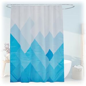 Relaxdays Shower Curtain, Geometric, 180 x 200 cm, Mould Resistant, Washable, 12 Rings, for Bathtub, Multicoloured Relaxdays Shower Curtain, Geometric, 180 x 200 cm, Mould Resistant, Washable, 12 Rings, for Bathtub, Multicoloured