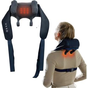 Real Relax Neck Massager for Neck Pain, Back Massager with Heat,Electric Massagers for Shoulder with Deep Shiatsu Nodes for Home Office, Car,Christmas Birthday Gifts for Women Men (Deep Blue) Real Relax Neck Massager for Neck Pain, Back Massager with Heat,Electric Massagers for Shoulder with Deep Shiatsu Nodes for Home Office, Car,Christmas Birthday Gifts for Women Men (Deep Blue)