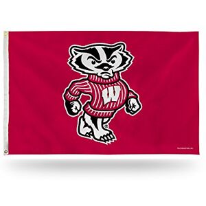 Rico Industries NCAA 3-Foot by 5-Foot Single Sided Banner Flag with Grommets, Wisconsin Badgers Rico Industries NCAA 3-Foot by 5-Foot Single Sided Banner Flag with Grommets, Wisconsin Badgers