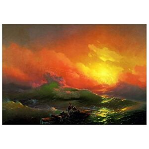 Wee Blue Coo Painting Seascape Study Maritime Aivazovsky Ninth Wave Wall Art Print Wee Blue Coo Painting Seascape Study Maritime Aivazovsky Ninth Wave Wall Art Print