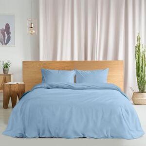 Ruggeri Duvet Cover Set 100% Pure Cotton Made in Italy Let's Color Collection! (Double, Light Blue) Ruggeri Duvet Cover Set 100% Pure Cotton Made in Italy Let's Color Collection! (Double, Light Blue)