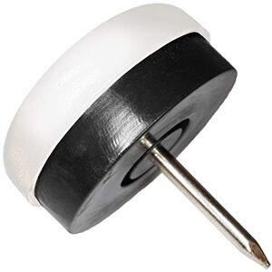 Adsamm ® / 100 x Glides in plastic with nail and rubber cushion Ø 0,98'' (Ø 25 mm) white round Premium quality furniture sliders with bumper and nail by ® Adsamm ® / 100 x Glides in plastic with nail and rubber cushion Ø 0,98'' (Ø 25 mm) white round Premium quality furniture sliders with bumper and nail by ®