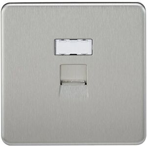 Knightsbridge SFRJ45BC Screwless Rj45 Network Outlet, Brushed Chrome Knightsbridge SFRJ45BC Screwless Rj45 Network Outlet, Brushed Chrome