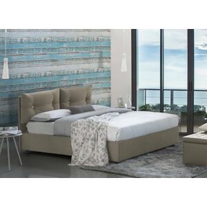Talamo Italia Single bed Albina, Container bed with fabric covering, 100% Made in Italy, Front opening, with mattress 80x190 cm included, Dove-gray Talamo Italia Single bed Albina, Container bed with fabric covering, 100% Made in Italy, Front opening, with mattress 80x190 cm included, Dove-gray