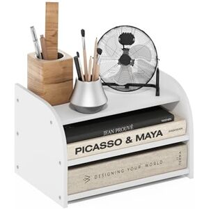 Furinno Classic 3-Tier Desk Top Organizer, White Furinno Classic 3-Tier Desk Top Organizer, White