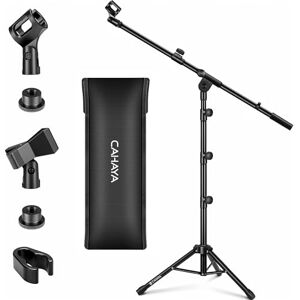 CAHAYA Tripod Boom Sheet Microphone Stand Metal Portable with Carrying Bag, for Performance Singing Speech Wedding Stage and Outdoor CY0329 CAHAYA Tripod Boom Sheet Microphone Stand Metal Portable with Carrying Bag, for Performance Singing Speech Wedding Stage and Outdoor CY0329