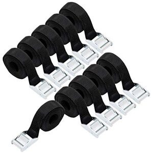 Amazon Basics Lashing Straps, 2.5 m Long, 25 mm Wide, Load Capacity 150 kg, DIN EN 12195-2 Passed, 10 count (Pack of 1), Black Amazon Basics Lashing Straps, 2.5 m Long, 25 mm Wide, Load Capacity 150 kg, DIN EN 12195-2 Passed, 10 count (Pack of 1), Black