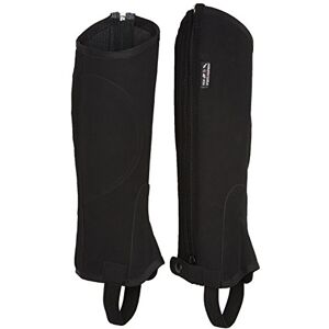 HKM Unisex Half chaps made of imitation nubuck leather, Black, S HKM Unisex Half chaps made of imitation nubuck leather, Black, S