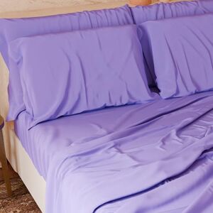 PETTI Artigiani Italiani PETTI Italian Artisans 4-Piece Maxi Double Bed Sheet Set, Soft and Breathable, Complete Bed Set with Top Sheet, Fitted Sheet with Elasticated Corners and 2 Pillowcases, Lilac Sheets PETTI Artigiani Italiani PETTI Italian Artisans 4-Piece Maxi Double Bed Sheet Set, Soft and Breathable, Complete Bed Set with Top Sheet, Fitted Sheet with Elasticated Corners and 2 Pillowcases, Lilac Sheets