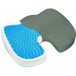 Vivo Technologies Office Chair Seat Cushion Ergonomic Orthopedic Memory Foam with Gel Cushioning Support Cushion for Sciatica, Coccyx, Wheelchair and Hip Pain Anti-Slip Gel Ergonomic Cushion for Office Chair Grey Cover Vivo Technologies Office Chair Seat Cushion Ergonomic Orthopedic Memory Foam with Gel Cushioning Support Cushion for Sciatica, Coccyx, Wheelchair and Hip Pain Anti-Slip Gel Ergonomic Cushion for Office Chair Grey Cover