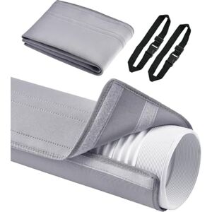 VEVOR Air Conditioner Hose Cover Wrap, Portable AC Hose Duct Vent Cover Sleeve, Insulation Sleeve for 5 & 5.9" Diameter Exhaust Hoses Tube, Easy Installation with 2 Adjustable Buckle Straps, Gray VEVOR Air Conditioner Hose Cover Wrap, Portable AC Hose Duct Vent Cover Sleeve, Insulation Sleeve for 5 & 5.9" Diameter Exhaust Hoses Tube, Easy Installation with 2 Adjustable Buckle Straps, Gray