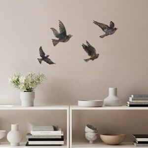 Hanah Home Hand-painted decorative metal wall accessory set (4 pieces), 100% metal, 1.5 mm thick, unique colours and textures for stylish home decor Hanah Home Hand-painted decorative metal wall accessory set (4 pieces), 100% metal, 1.5 mm thick, unique colours and textures for stylish home decor