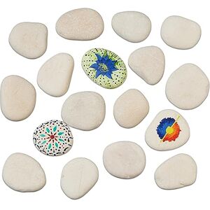 Relaxdays Pebbles for Painting, Flat Decorative Stones, Smooth, 3 kg Craft Rocks for Kids & Adults, 5–9 cm, Light Grey Relaxdays Pebbles for Painting, Flat Decorative Stones, Smooth, 3 kg Craft Rocks for Kids & Adults, 5–9 cm, Light Grey