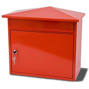 Sterling Burg-Wachter MB15R Mersey Large Wall Mounted Galvanised Steel Post Box , Red 36x35x20cm Sterling Burg-Wachter MB15R Mersey Large Wall Mounted Galvanised Steel Post Box , Red 36x35x20cm