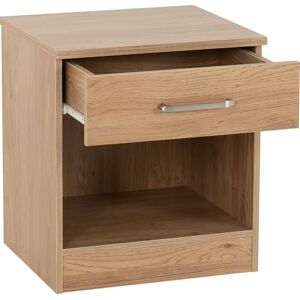 Seconique Dakota 1 Drawer Bedside in Oak Effect Seconique Dakota 1 Drawer Bedside in Oak Effect
