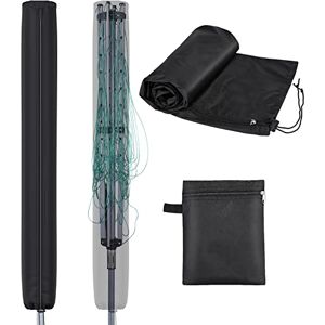 Mrrihand Rotary Washing Lines Cover Waterproof 200cm, Trunk Rotary Dryer Cover 420D Oxford Cover for Washing Line, Internal Silver Coating, Anti-UV Protective Washing Line Cover, Small Parasol Cover Mrrihand Rotary Washing Lines Cover Waterproof 200cm, Trunk Rotary Dryer Cover 420D Oxford Cover for Washing Line, Internal Silver Coating, Anti-UV Protective Washing Line Cover, Small Parasol Cover