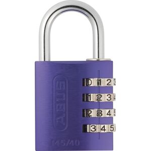 ABUS Combination Lock 145/40 Purple Luggage Lock, Locker Lock and Much More. Aluminium Padlock Individually Adjustable Numerical Code Security Level 4 ABUS Combination Lock 145/40 Purple Luggage Lock, Locker Lock and Much More. Aluminium Padlock Individually Adjustable Numerical Code Security Level 4